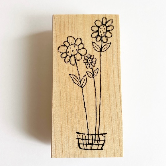 Great Impressions Flower Wood Rubber Stamp - Picture 6 of 6